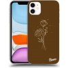 Pouzdro a kryt na mobilní telefon Apple Pouzdro Picasee silikonové Apple iPhone 11 - Brown flowers čiré