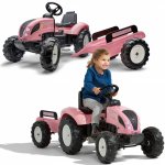 Falk šlapací traktor 1058AB Pink Country Star s přívěsem růžový – Zboží Dáma