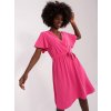Dámské šaty Italy Moda mini šaty s páskem -dhj-sk-3725.07x-dark pink Tmavě růžové