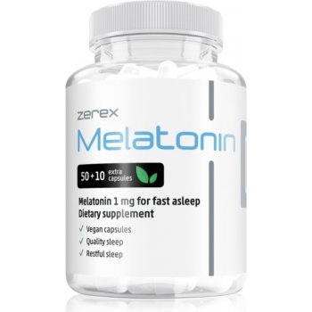 Zerex Melatonin kapsle při potížích se spánkem a usínáním 60 kapslí