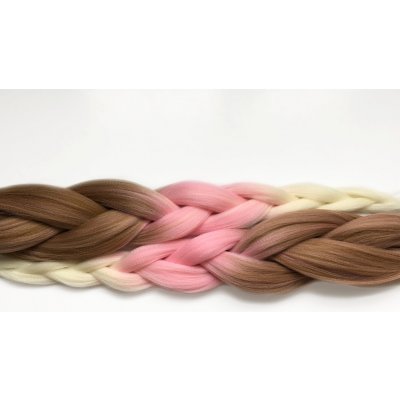 Kanekalon Easy Braid Barva: FR-37 (ombré blond-růžová-bílá, blonde-pink-white shaded), Značka: Easy Braid – Zboží Dáma