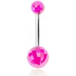 Šperky eshop piercing do bříška akrylové disko koule fialové barvy PC01.07 – Hledejceny.cz