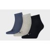 Puma ponožky Quarter Plain 3 páry 2024 modrá/šedá/tmavě modrá