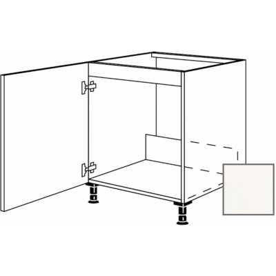 Naturel Kuchyňská skříňka spodní Erika24 dřezová 60x87x56 cm bílá lesk 450.SPUD60.L – Zboží Mobilmania