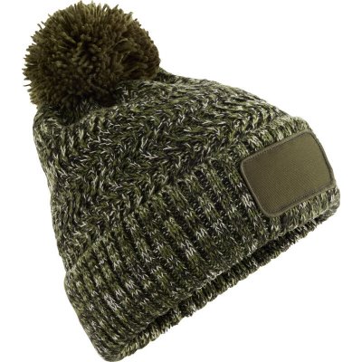 Beechfield Čepice s bambulí B 331 Ramble Patch pletená moss green Zelená mechová twist – Hledejceny.cz