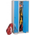 JP 930 N skříň šatní 3-dvéřová 1850x900x500 mm šedá/modrá – Zboží Dáma