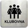 Piktogram Accept Piktogram "klubovna III" (80 × 80 mm) (stříbrná tabulka - černý tisk bez rámečku)