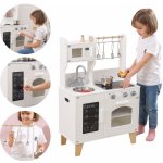 Viga PolarB dřevěná kuchyňka se světlem a zvukem + příslušenství bílá – Sleviste.cz