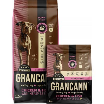 Grancann Chicken & Fish with Hemp seeds Puppy all breeds 3 kg – Hledejceny.cz