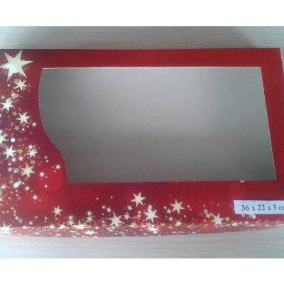 Dortisimo Vánoční krabice na cukroví červená (36 x 22 x 5 cm)