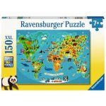 Ravensburger 132874 Zvířecí světová mapa 150 XXL dílků – Zboží Mobilmania