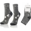 Intenso vysoké veselé dámské ponožky Zima 2 šedé