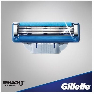 Gillette Mach3 Turbo 4 ks – Zboží Mobilmania