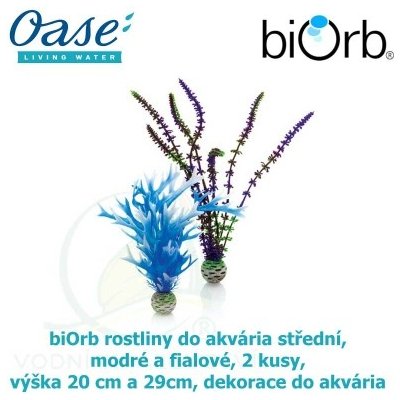 Biorb rostliny střední modré a fialové 2 ks, 20 cm a 29 cm 46059 – Zboží Mobilmania