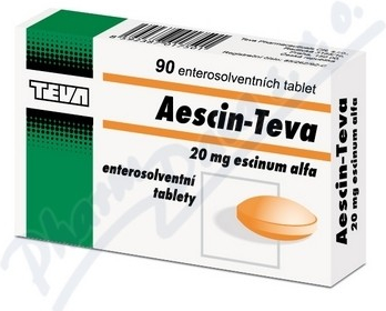 Aescin-Teva por.tbl.ent. 90 x 20 mg od 186 Kč - Heureka.cz