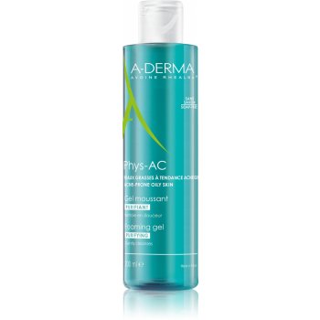 A-Derma Phys-AC čistící pěnivý gel pro problematickou pleť, akné Soap -Free - Physiological pH 200 ml