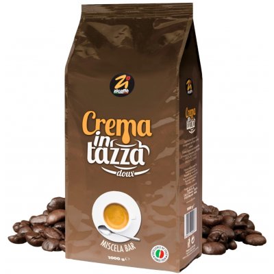 Zicaffe Káva Crema in Tazza Doux zrnková 1 kg – Hledejceny.cz