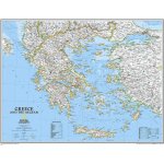 National Geographic Řecko - nástěnná mapa 77 x 60 cm Varianta: bez rámu v tubusu, Provedení: laminovaná mapa v lištách – Zbozi.Blesk.cz