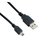 4World 07600 USB mini, 1.8m, 2.0, miniUSB B(M) USB A(M), 1,8m, černý