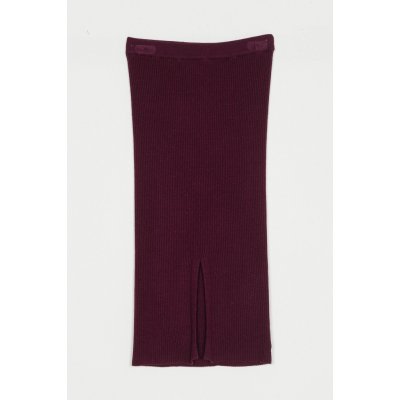 Twinset Girl sukně dlouhá úpletová vínová – Hledejceny.cz