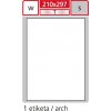 Etiketa Print 524065 210 x 297 mm polyesterová folie stříbrná 100 listů