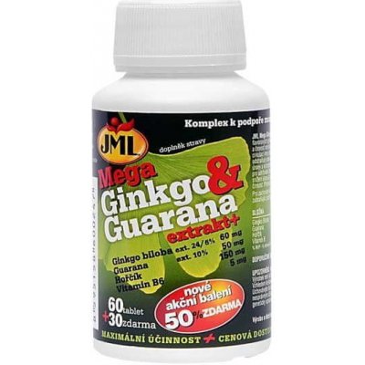 JML Mega Ginkgo Guarana+ 90 tablet – Hledejceny.cz