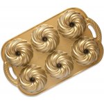 Nordic Ware forma na mini bábovky Vodní vír 710 ml/6 ks zlatá – Zboží Mobilmania