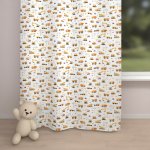 Biante Dětský bavlněný závěs Sandra SA-081 Nákladní auta a bagry na bílém 140x140 cm – Hledejceny.cz