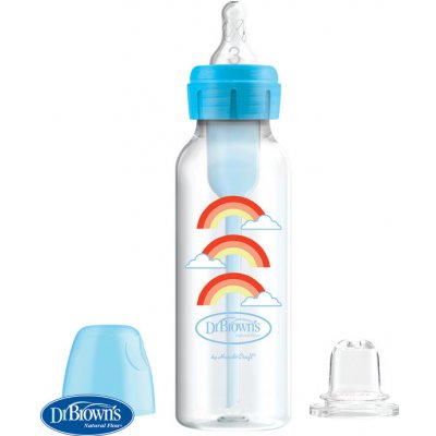 Dr.Browns láhev antikolik Options úzká 2v1 s náustkem plast modrá SB8192 270ml – Zboží Mobilmania