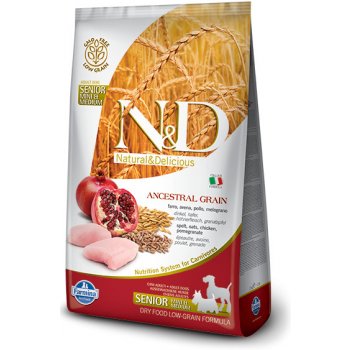 N&D Ancestral Grain Dog Senior Mini Chicken & Pomegranate 2,5 kg