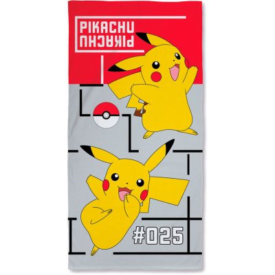 Halantex Plážová osuška Pokémon Pikachu - licenční produkt Nintendo 70 x 140 cm – Zboží Mobilmania