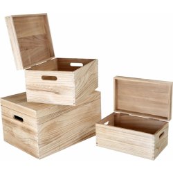 Legler dřevěné krabice s víkem, 3 kusy v sadě od 1 161 Kč - Heureka.cz