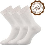 Lonka HABIN jednobarevné 100% bavlněné ponožky Bílá – Zboží Mobilmania