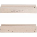 Eulenschnitt Dřevěný stojánek na fotky Let it Snow – set 2 ks, přírodní barva, dřevo – Hledejceny.cz