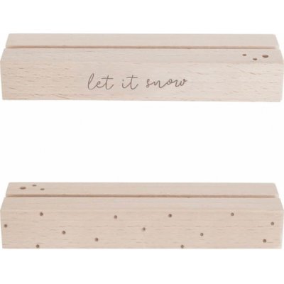 Eulenschnitt Dřevěný stojánek na fotky Let it Snow – set 2 ks, přírodní barva, dřevo – Hledejceny.cz