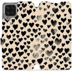 Mobiwear Samsung Galaxy A22 4G VA51S Černá srdíčka – Zboží Mobilmania