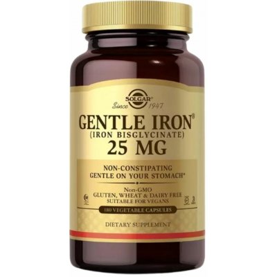 Solgar Gentle Iron Železo bisglycinát 20 mg 180 rostlinných kapslí – Hledejceny.cz