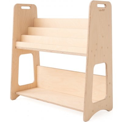 Vingo Dětský Montessori regál s knihovnou, přírodní - 72x75 cm – Hledejceny.cz