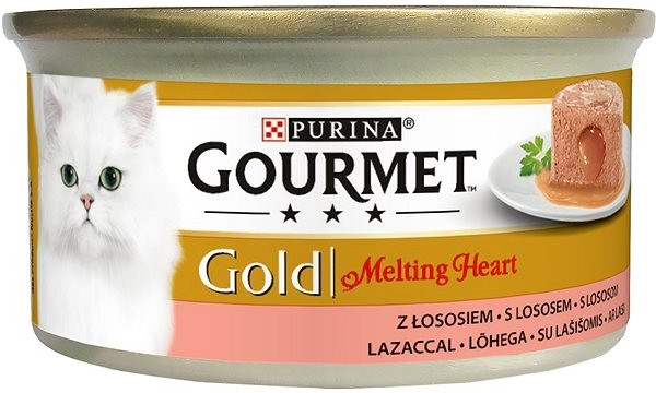 Gourmet Gold Melting Heart jemná s omáčkou uvnitř s lososem 24 x 85 g