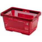 Plastový košík se 2 držadly 300*440*230 mm červený – Sleviste.cz
