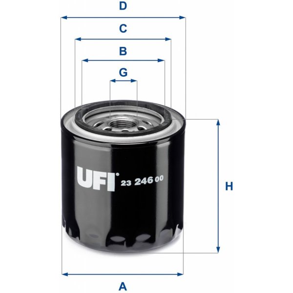 Olejový filtr pro automobily Olejový filtr UFI 23.246.00