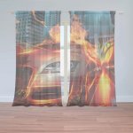 Záclony Auto v plamenech: 2 ks - 150x250 cm - Sablio – Hledejceny.cz
