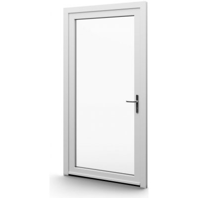 Aluplast jednokřídlové hlavní vchodové dveře bílé celoprosklené Levé 100 x 210 cm – Hledejceny.cz
