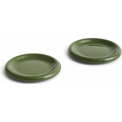 HAY Talíř Barro Plate Green 18 cm zelená barva keramika 2 ks – Zboží Dáma