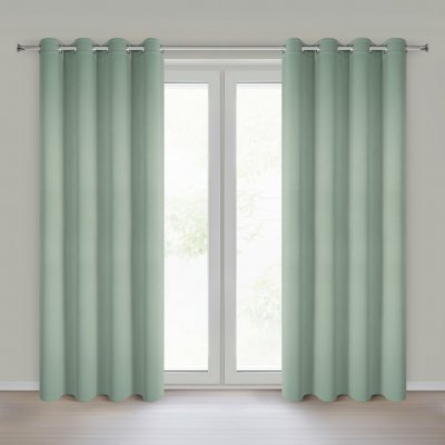 EUROFIRANY ZÁVES NA KROUŽCÍCH NERISA 140X250 CM MÁTOVÁ – Hledejceny.cz