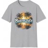 Pánské tričko s potiskem Plážové tričko s potiskem "Beach Life" Softstyle Sport Grey