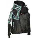 Shara softshellová členěná bunda pro přední nošení kratší modrofialová/kaleidoskop – Zboží Dáma