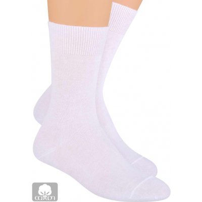 Steven zdravotní ponožky 048 bílá – Zboží Mobilmania