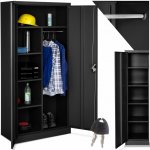 Tectake 404384 plechová policová skříň 6 přihrádek - černá,80 cm – Sleviste.cz