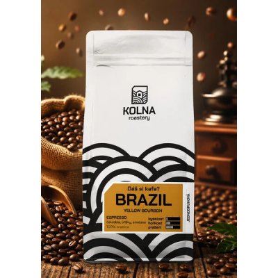 KOLNA roastery Espresso Brasil Yellow Bourbon zrnková 250 g – Hledejceny.cz